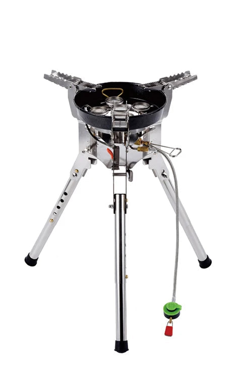 -69 High Power 4360W Outdoor Gas Stove Adjustable Height Foldable Gas Burner Camping Picnic Windproof Stove Cooking Accessory