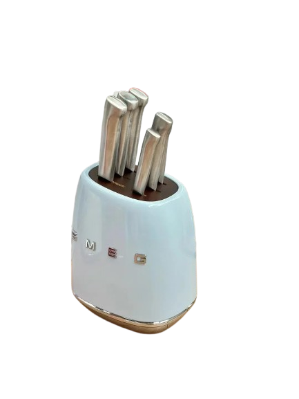 Italy Cream Knife Holder – Retro Luxury Kitchen Storage Rack