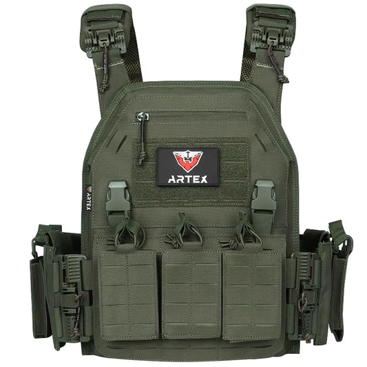 Ranger Green Plate Carrier Tactico Vest with Quick Release Security Molle Chaleco Tactico Bandolier Laser Cut Vest