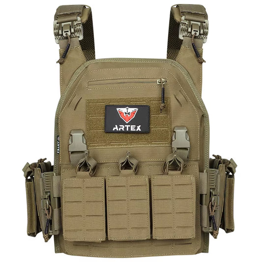 Ranger Green Plate Carrier Tactico Vest with Quick Release Security Molle Chaleco Tactico Bandolier Laser Cut Vest