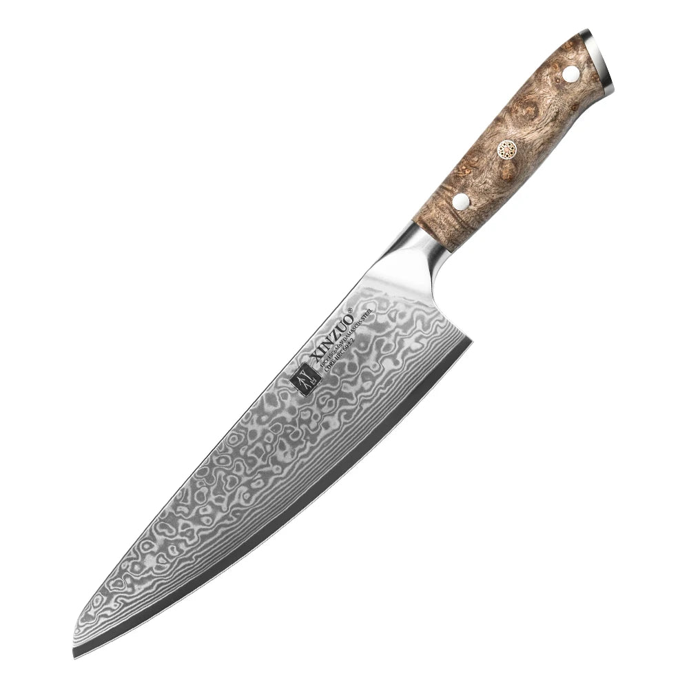 1-3 Piece 67 Layers Damascus Super Steel Kitchen Knife 10Cr15Comov Core Steel Suitable for Cutting Meat/Vegetables/Fruits