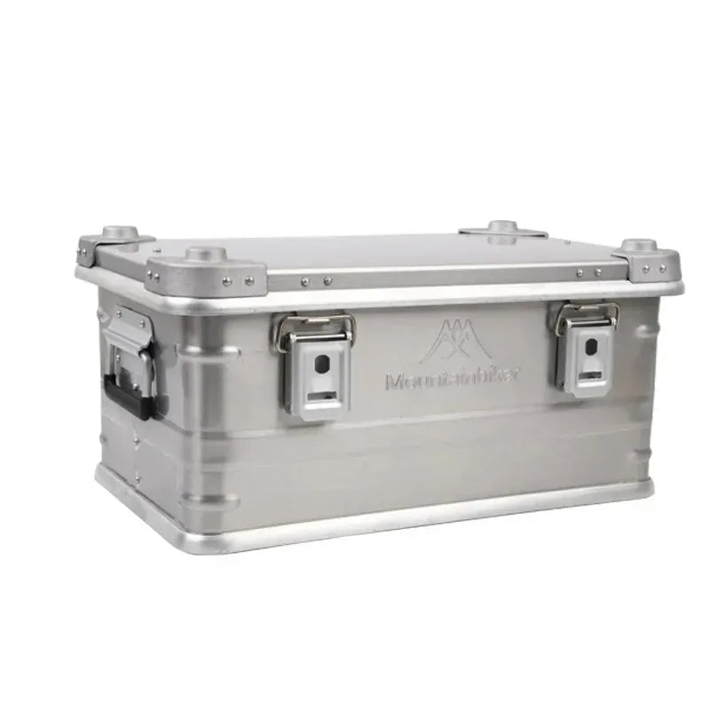 Outdoor Storage Box Camping Picnic Travel Aluminum Alloy Large Capacity Box Silver Storage Bag 30-80L