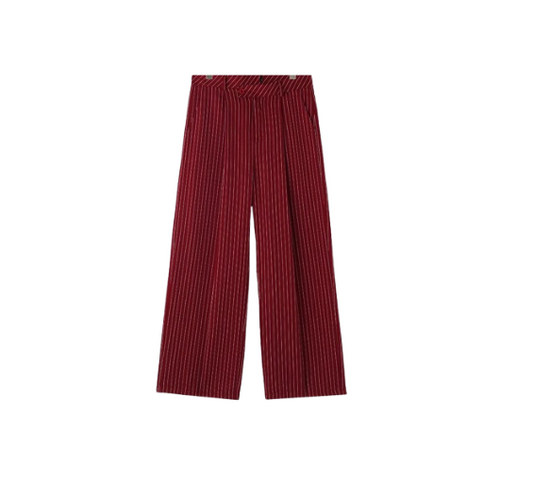 Men's High-Waist Striped Trousers – Casual Korean Streetwear 2023